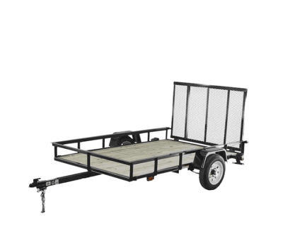 Carry-On Trailer 5-ft x 8-ft Treated Lumber Utility Trailer with Ramp Gate