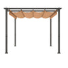Stylish 10′ x 13′ Aluminum Patio Pergola with Retractable Canopy – Perfect Backyard Shade Shelter for Outdoor Parties
