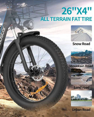 Ridstar MN-26 Electric Bike 1500W Motor 48V 20AH Battery Unfoldable Fat Tire City Commuter E-bike