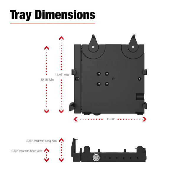 RAM Mount RAM No-Drill Laptop Mount f/'12-26 Ram 2500 + More [RAM-VB-178A-SW3]