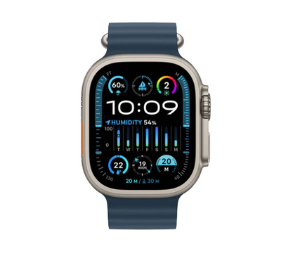 Apple Watch Ultra 2 GPS + Cellular - 49mm - Titanium Blue Ocean Band - New (1 Year Warranty)