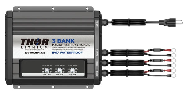 Thor Lithium Charger - 12v 3 bank - TL312C