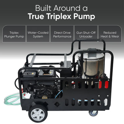 Dapper Supply Gas Pressure Washer Hot Water 4350 PSI 5 GPM 11.8 HP Electric Start New