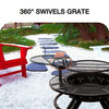 Red Mountain Valley 47 in. Wood-Burning Fire Pit with Adjustable BBQ Grate, Deer Head