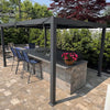 Louvered Pergola 10′ x 14′ Aluminum Pergola w/Independent Roof | 70 mph for stability, Reinforced beams add strength, Hidden drainage keeps dry, Independent louvers customize shade