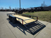 6’4″ x 16 Utility Trailer Double Axle Dovetail With Gate Powder Coated (2) 3500lb Axles