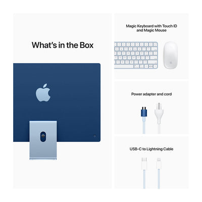 Apple iMac 24 - M1 Chip - 8-Core CPU - 7-Core GPU - 8GB RAM - 256GB SSD - Blue - Open Box (French Canadian Keyboard)
