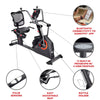 Sunny Health & Fitness Smart Recumbent Cross Trainer Elliptical Exercise Bikes.