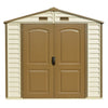 DuraMax 8ft x 6ft Storeall Vinyl Shed with Foundation Kit and window