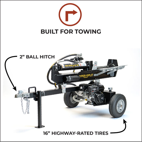 Hyper Split 33-209 Log Splitter 25 Ton Vertical/Horizontal 6.5 HP Briggs & Stratton XR950 Engine New