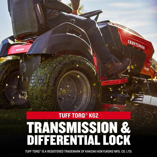CRAFTSMAN T4400 | Riding Lawn Mower | 54-in Fabricated Deck | 24-HP Kawasaki V-Twin FR Engine | TURNTIGHT 5 in. Turning Radius