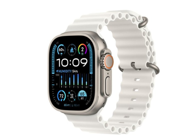 Apple Watch Ultra 2 GPS + Cellular - 49mm - Titanium White Ocean Band - New  (1 Year Warranty)