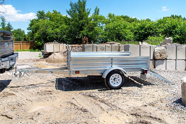 DK2 5-ft x 7-ft Steel Utility Trailer with Ramp Gate ( 1639-lb Capacity ) 2491713