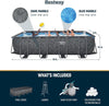 Bestway APX 365 18′ x 9′ x 52″ Rectangular Above Ground Swimming Pool