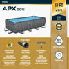 Bestway APX 365 18′ x 9′ x 52″ Rectangular Above Ground Swimming Pool