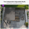 Louvered Pergola 10′ x 14′ Aluminum Pergola w/Independent Roof | 70 mph for stability, Reinforced beams add strength, Hidden drainage keeps dry, Independent louvers customize shade
