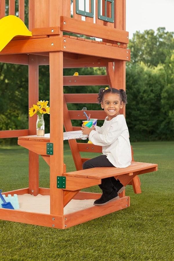Creative Cedar Designs Cedar Cottage Wooden Swing Set
