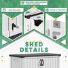 Devoko Outdoor Storage Cabinet 26 Cu Ft with Lockable Doors, Horizontal Storage Shed Waterproof Patio Tools Storage Box for Sofa Cushions, Gardening Tools and Accessories (White)