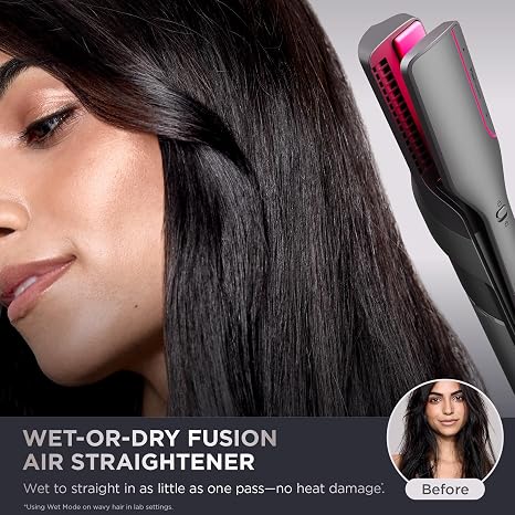 Shark FlexFusion HD651S Ceramic Air Styler & Hair Straightener – Metallic Mist