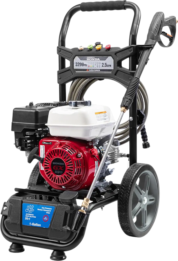 Yard Force YF3200-H Pressure Washer 3200 PSI 2.5 GPM Gas Honda GX200 196cc Engine New