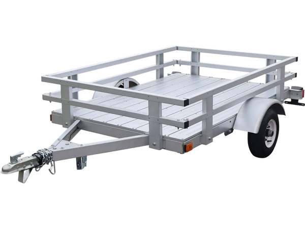 Stirling Kit Trailer 4 x 6 ft. 735 lb. Capacity with Side Rails and Plank Floor New