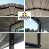 Arrow Carport, 12 ft. x 24ft. x 9ft. Charcoal 12′ x 24′ x 9′