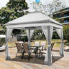 Yaheetech 11×11 Pop Up Gazebo Outdoor Canopy Shelter, Instant Patio Gazebo Sun Shade Canopy Tent with 4 Sandbags, 2 Tiers Roof & Mesh Netting for Lawn, Garden, Backyard & Deck, Gray