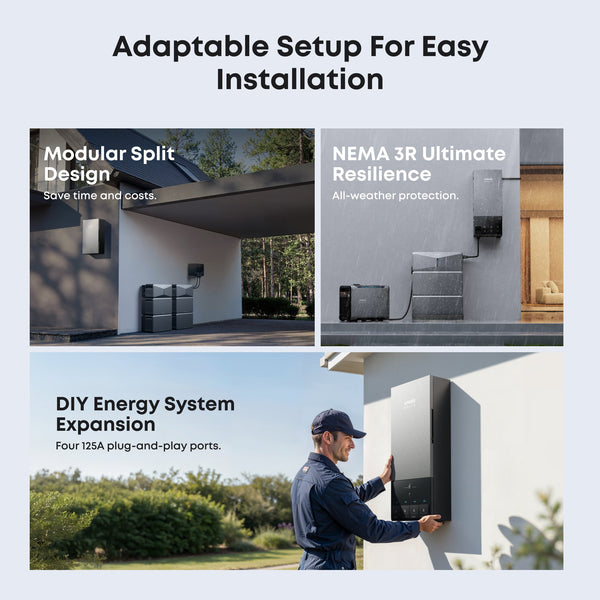 Anker AX170J40 Power Dock for E10 Automatic Backup Kit | 10-30kW Turbo Output | Smart Grid & Storm-Guard