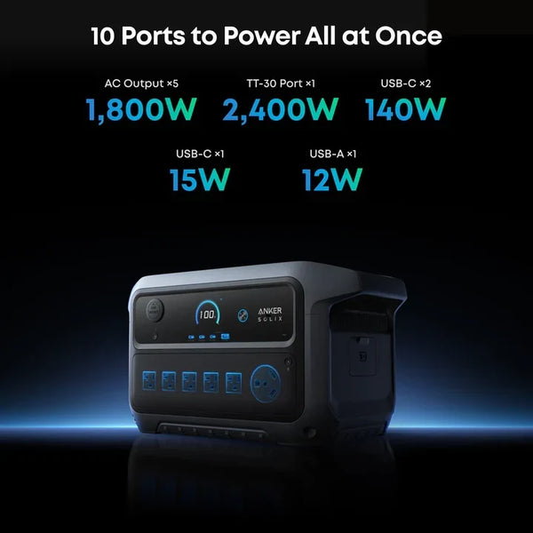 Anker B17831A1 C2000 Gen 2 Portable Power Station 2048Wh w/ Expansion Battery