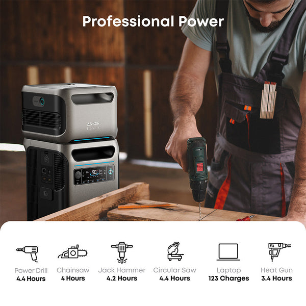 Anker F3800 6000W / 7,680Wh Power Station with 1 Expansion Battery
