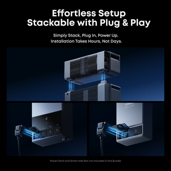 Anker B17E1142 2-Set E10 Automatic Backup Kits | 12kWh LiFePO4 Battery | 10-30kW Turbo Output | Smart Grid & Storm-Guard