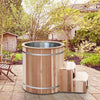 Anyi 110 Volt 1 – Person Solid Wood Cylinder Plug And Play Hot Tub