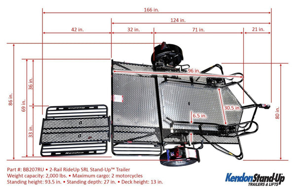Go! Series Dual Rail Ride-Up Folding Motorcycle Trailer Discounted