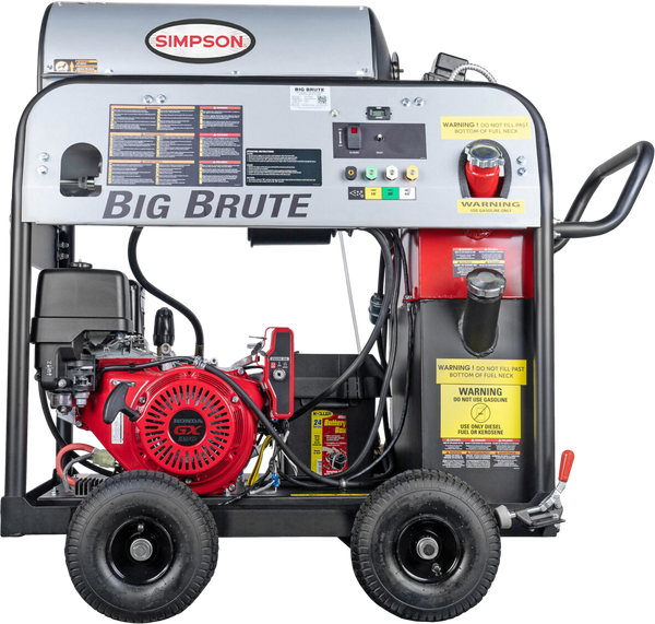 Simpson BB65106 Big Brute Pressure Washer Hot Water 4000 PSI 4 GPM Honda GX390 Electric Start New