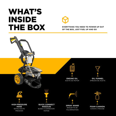 BE Electric Pressure Washer with AR Axial Pump 2700 PSI 1.3 GPM 2 HP New