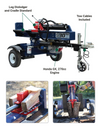 Iron and Oak Log Splitter 30 Ton Vertical/Horizontal Tow Behind Portable Gas with Honda GX270 Engine BHVH3018GX New