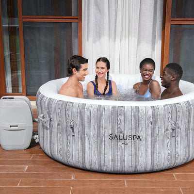 Bestway 4 – Person 120 – Jet Vinyl Round Inflatable Hot Tub in Gray