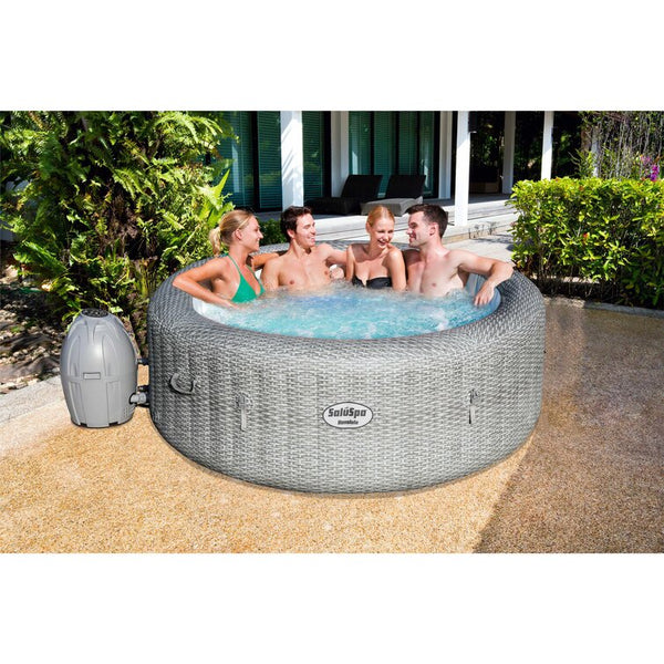 Bestway Saluspa Airjet 6 Person Inflatable Hot Tub Spa with Chemical Treatment