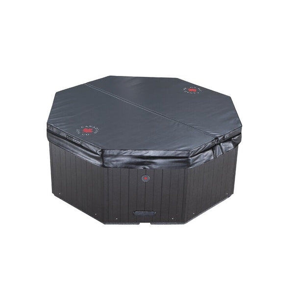 Canadian Spa Co Muskoka 5 – Person 14 – Jet Acrylic Round Plug and Play Hot Tub with Ozonator in Brown