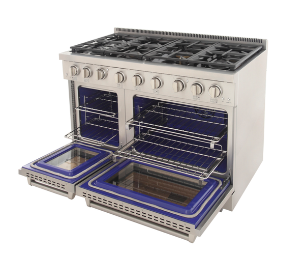 Kucht KFX480 48" Professional Gas Range with 7 Sealed Burners and Convection Oven with NG & LP Options New