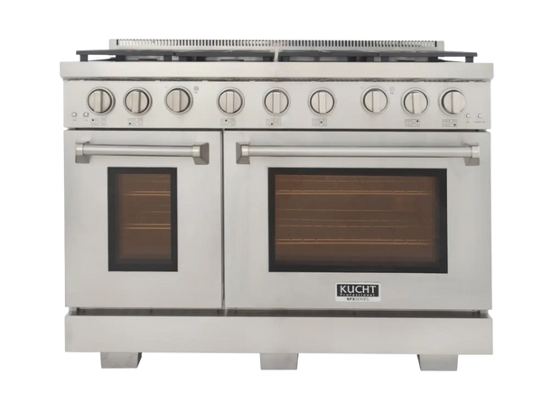 Kucht KFX480 48" Professional Gas Range with 7 Sealed Burners and Convection Oven with NG & LP Options New