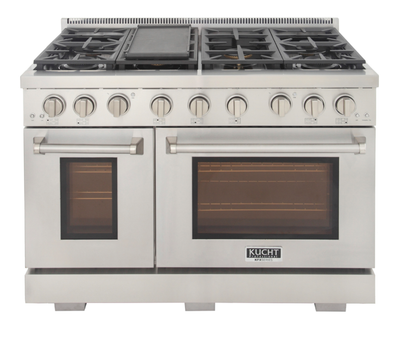 Kucht KFX480 48" Professional Gas Range with 7 Sealed Burners and Convection Oven with NG & LP Options New