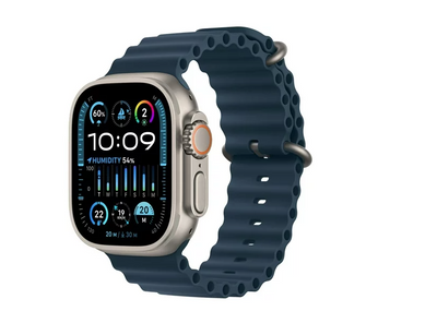 Apple Watch Ultra 2 GPS + Cellular - 49mm - Titanium Blue Ocean Band - New (1 Year Warranty)