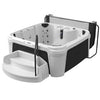Luxuria Spas 7 – Person 100 – Jet Acrylic RectangularHot Tub with Bluetooth Speakers and Ozonator in Mocha