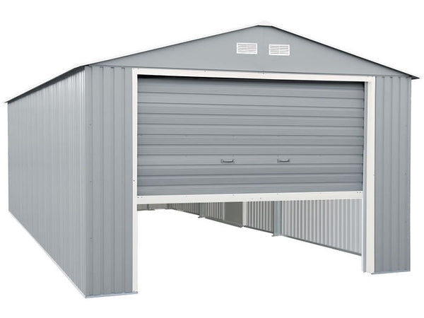 DuraMax 12×26 Light Gray Metal Storage Garage Kit