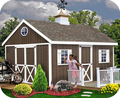 Easton 16×12 Wood Storage Shed Kit – ALL Pre-Cut