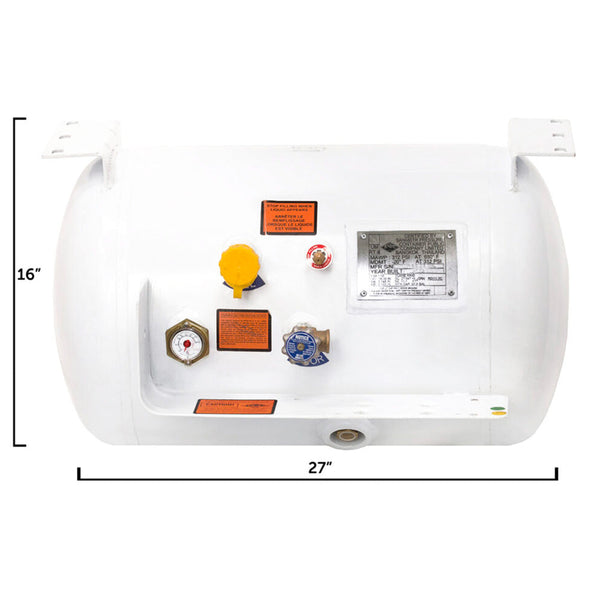Flame King YSN203 16" x 27" ASME 20.3 Gallon Cylinder w/ LG Mnt Brackets