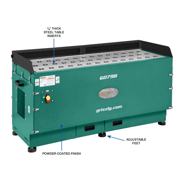 Grizzly G0798 110V 22 Inch x 62 Inch Metalworking Downdraft Table