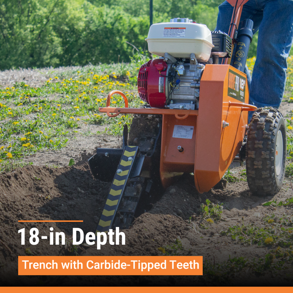 Brave BRPT18 18" Trencher Shark Chain w/ Honda GX200 Engine