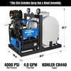 MechMaxx HPW40KT Pressure Washer 4000 PSI 4 GPM KOHLER Electric Start Engine Hot Water Skid Mounted with 175 Gal Tank New